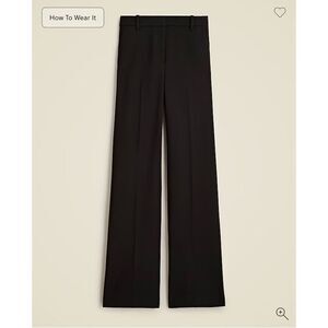 J. Crew Wide-leg trouser in four-season stretch Black Pants Size 6 NWT CC463